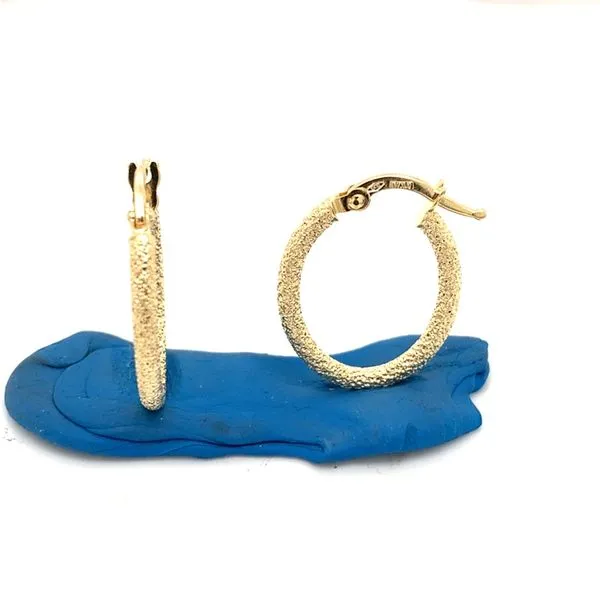 Gold Earrings in 14 Karat Yellow Gold 1.2 Grams Tzfasman Jewelers Brooklyn, NY
