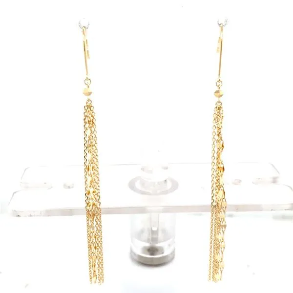 Gold Earrings in 18 Karat Yellow Gold 2 Grams Tzfasman Jewelers Brooklyn, NY
