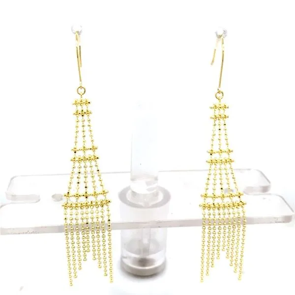 Gold Earrings in 18 Karat Yellow Gold 3.4 Grams Tzfasman Jewelers Brooklyn, NY