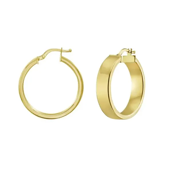 Gold Earrings in 14 Karat Yellow Gold 3.30 Grams Tzfasman Jewelers Brooklyn, NY
