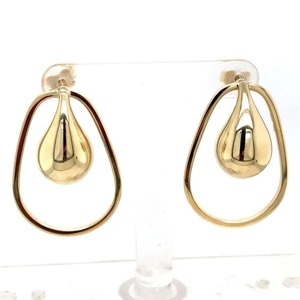 Gold Earrings in 14 Karat Yellow Gold 4.1 Grams Tzfasman Jewelers Brooklyn, NY