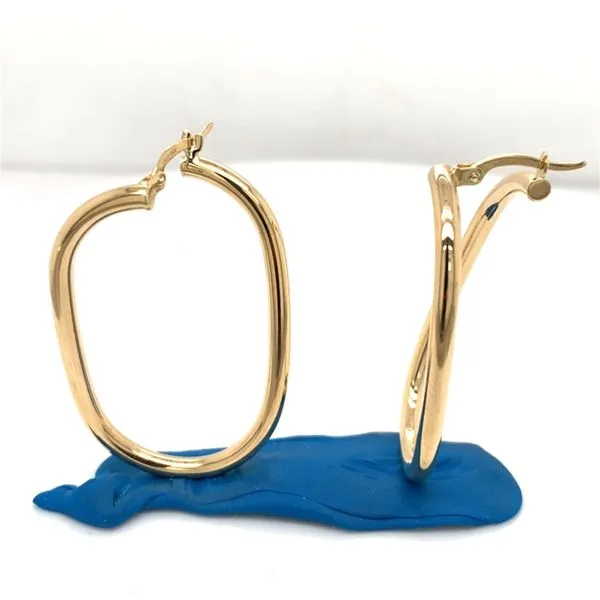 Gold Earrings in 14 Karat Yellow Gold 2.4 Grams Tzfasman Jewelers Brooklyn, NY