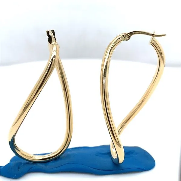 Gold Earrings in 14 Karat Yellow Gold 2.7 Grams Tzfasman Jewelers Brooklyn, NY