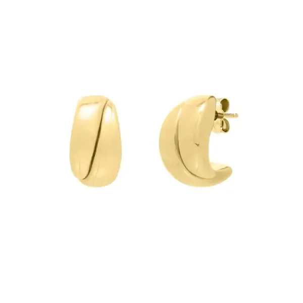 Gold Earrings in 14 Karat Yellow Gold 2.10 Grams Tzfasman Jewelers Brooklyn, NY