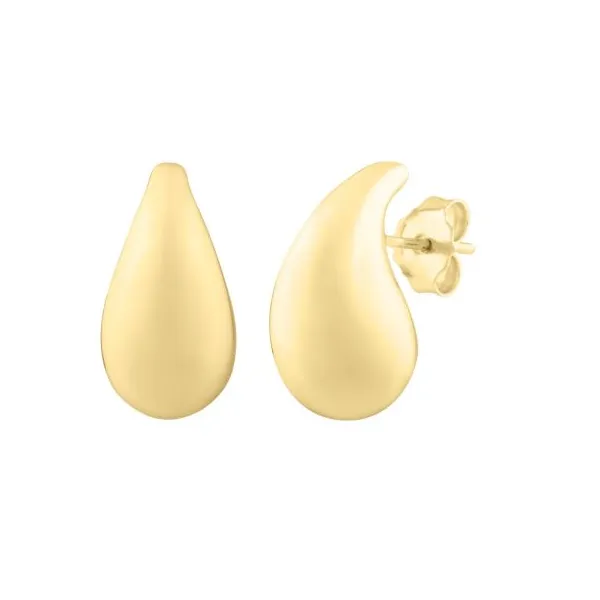 Gold Earrings in 14 Karat Yellow Gold 2.70 Grams Tzfasman Jewelers Brooklyn, NY
