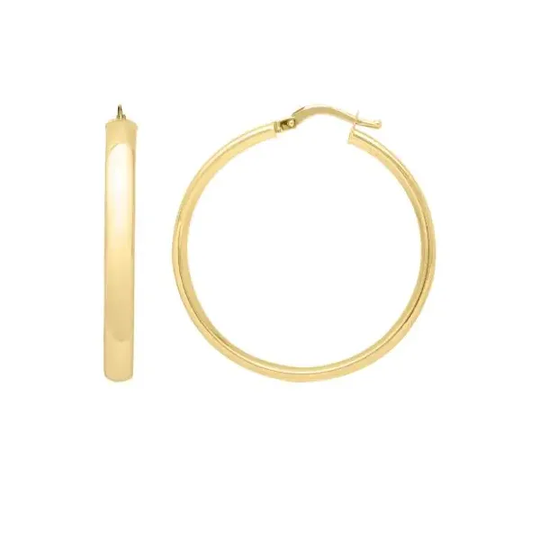 Gold Earrings in 14 Karat Yellow Gold 2.50 Grams Tzfasman Jewelers Brooklyn, NY
