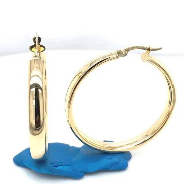 Gold Earrings in 14 Karat Yellow Gold 2.9 Grams Tzfasman Jewelers Brooklyn, NY
