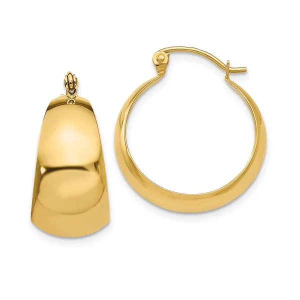 Gold Earrings in 14 Karat Yellow Gold 2.85 Grams