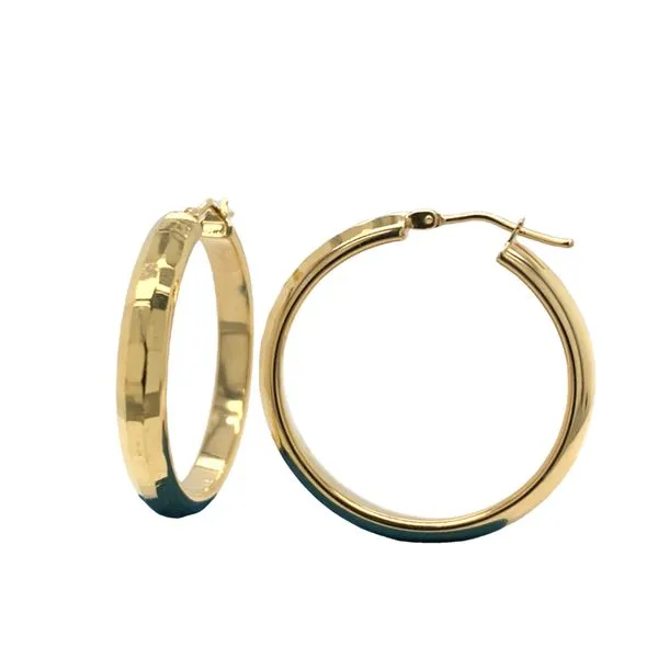 Gold Earrings in 14 Karat Yellow Gold 3.7 Grams Tzfasman Jewelers Brooklyn, NY