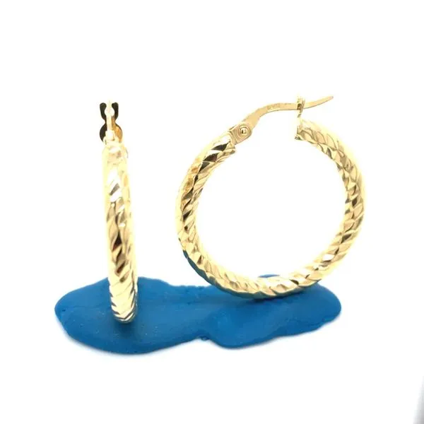 Gold Earrings in 14 Karat Yellow Gold 2.1 Grams Tzfasman Jewelers Brooklyn, NY