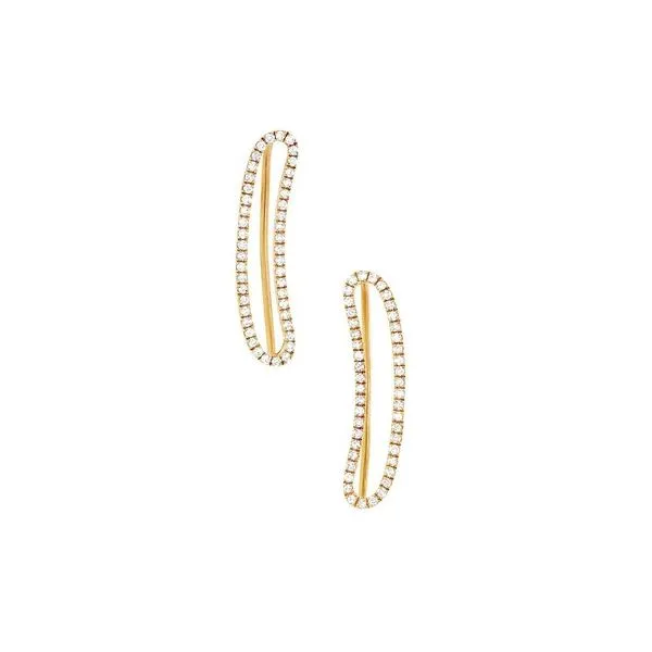 Crawler Earrings in 14 Karat Yellow Gold 1.4 Grams Tzfasman Jewelers Brooklyn, NY