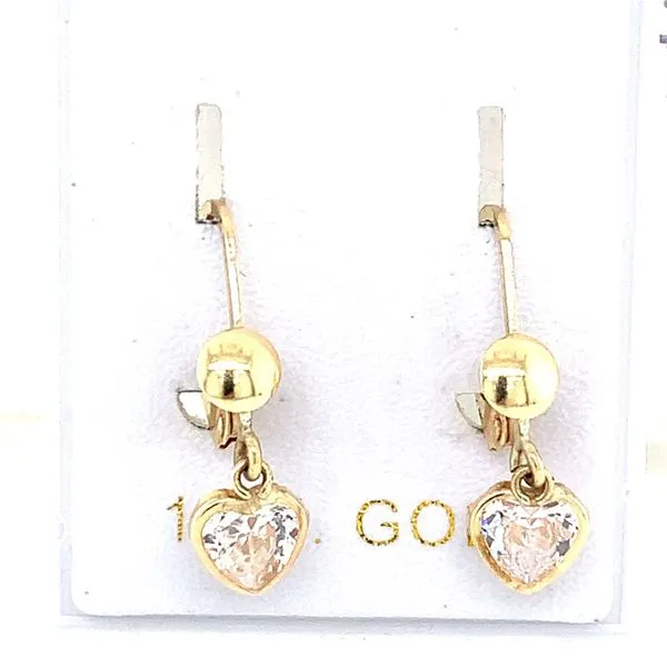 Kids Earrings in 14 Karat Yellow Gold Tzfasman Jewelers Brooklyn, NY