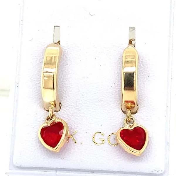 Kids Earrings in 14 Karat Yellow Gold Tzfasman Jewelers Brooklyn, NY