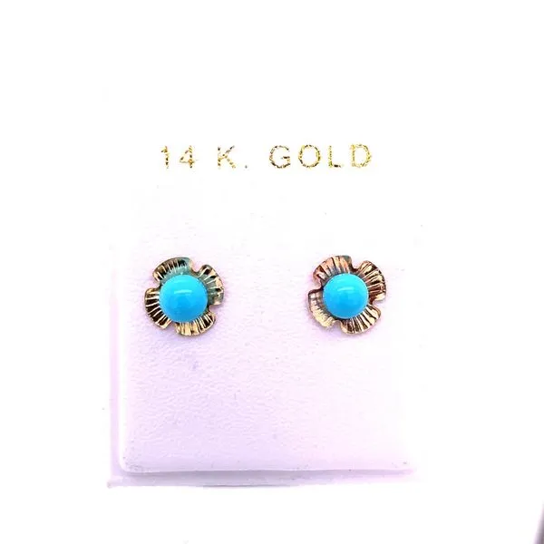 Kids Earrings in 14 Karat Yellow Gold Tzfasman Jewelers Brooklyn, NY