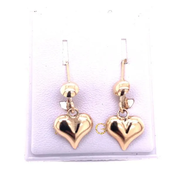 Kids Earrings in 14 Karat Yellow Gold Tzfasman Jewelers Brooklyn, NY
