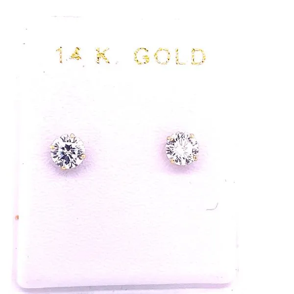 Kids Earrings in 14 Karat Yellow Gold Tzfasman Jewelers Brooklyn, NY