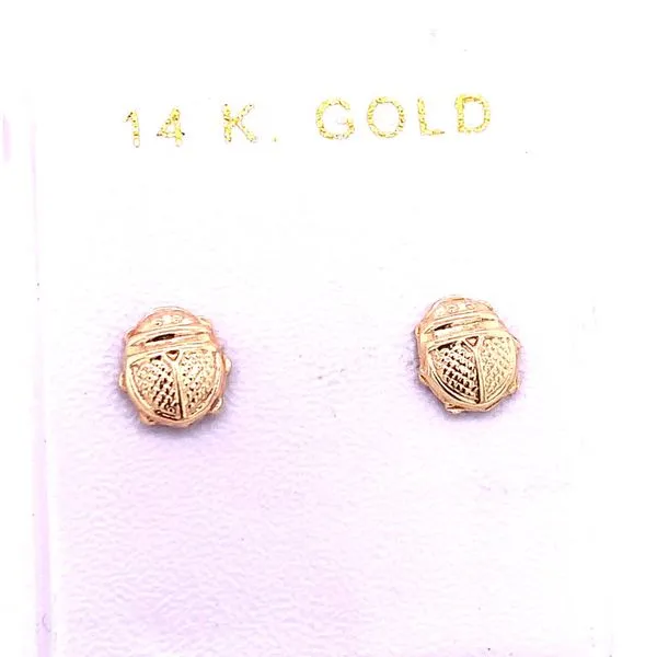 Kids Earrings in 14 Karat Yellow Gold Tzfasman Jewelers Brooklyn, NY