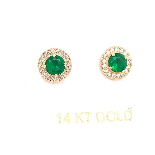 Kids Earrings in 14 Karat Yellow Gold Tzfasman Jewelers Brooklyn, NY