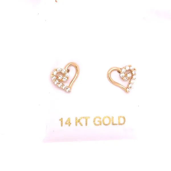 Kids Earrings in 14 Karat Yellow Gold Tzfasman Jewelers Brooklyn, NY