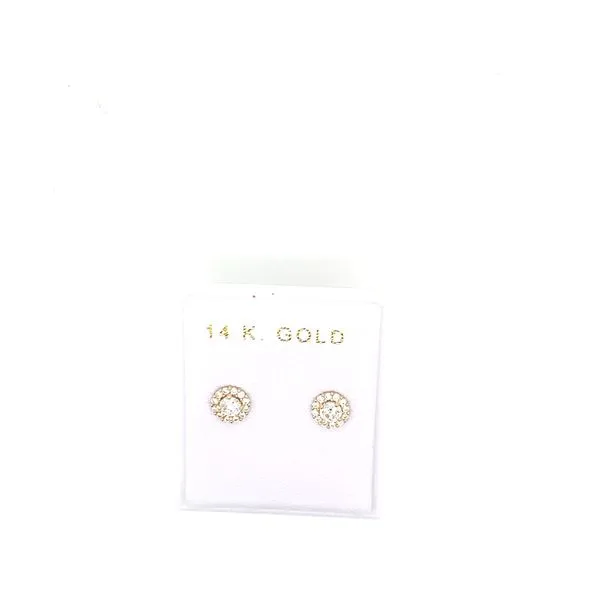 14 Karat Yellow Gold Kids Earrings Tzfasman Jewelers Brooklyn, NY