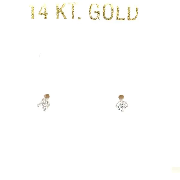 Kids Earrings in 14 Karat White Gold Tzfasman Jewelers Brooklyn, NY