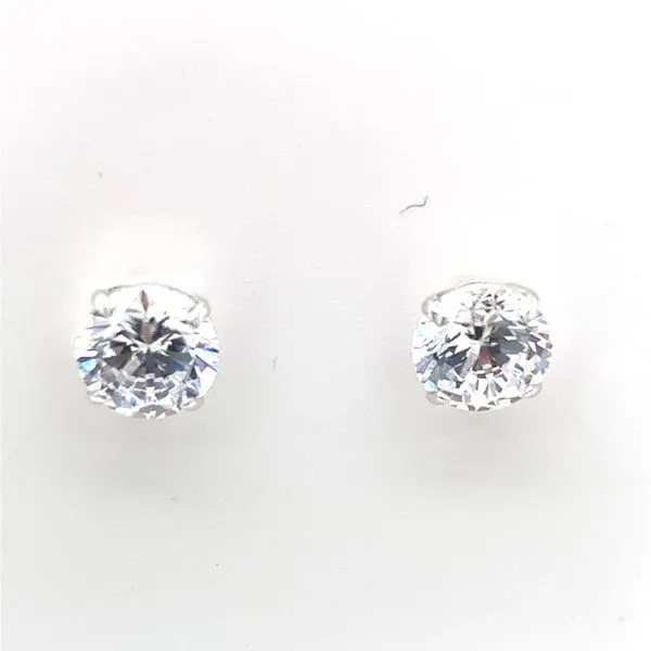 Kids Earrings in 14 Karat White Gold Tzfasman Jewelers Brooklyn, NY