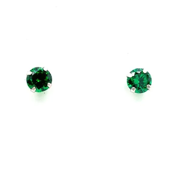 Kids Earrings in 14 Karat White Gold Tzfasman Jewelers Brooklyn, NY