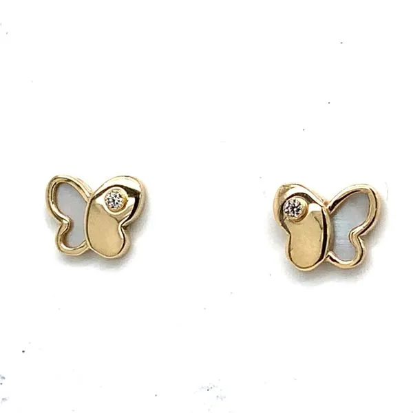 Kids Earrings in 14 Karat Yellow Gold Tzfasman Jewelers Brooklyn, NY