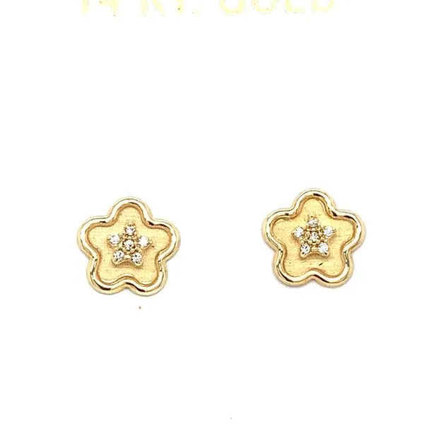 Kids Earrings in 14 Karat Yellow Gold Tzfasman Jewelers Brooklyn, NY