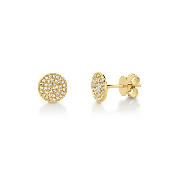 Diamond Studs in 14 Karat Yellow Gold 1.40 Grams Tzfasman Jewelers Brooklyn, NY