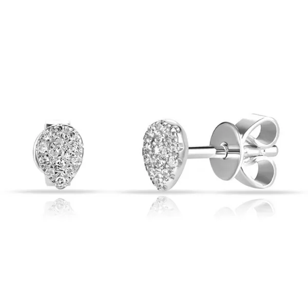 Diamond Studs in 14 Karat White Gold 0.70 Grams Tzfasman Jewelers Brooklyn, NY