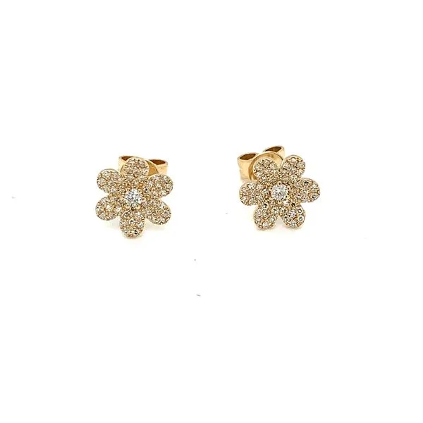 Diamond Studs in 14 Karat Yellow Gold 1.35 Grams Tzfasman Jewelers Brooklyn, NY