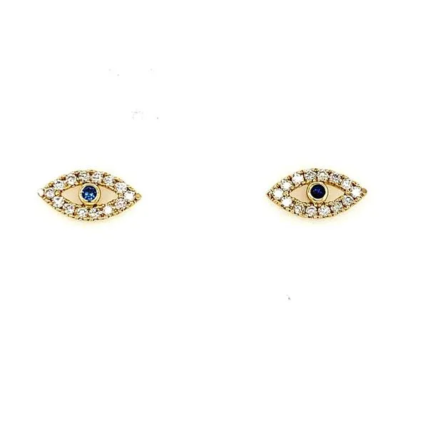 Diamond Studs in 14 Karat Yellow Gold 1.80 Grams Tzfasman Jewelers Brooklyn, NY