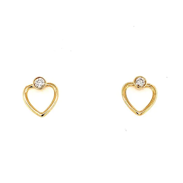 Diamond Studs in 14 Karat Yellow Gold 1.60 Grams Tzfasman Jewelers Brooklyn, NY