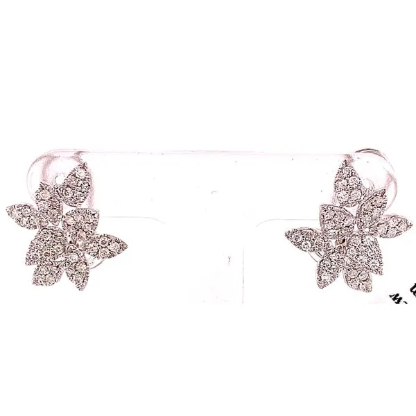 Diamond Studs in 14 Karat White Gold 3.87 Grams Tzfasman Jewelers Brooklyn, NY