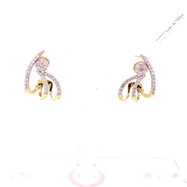 Diamond Studs in 14 Karat Yellow Gold 3.65 Grams Tzfasman Jewelers Brooklyn, NY