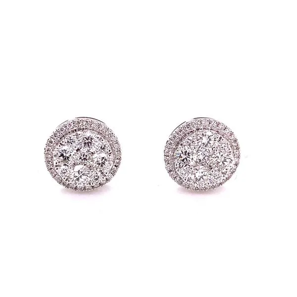 Diamond Studs in 18 Karat White Gold 2.63 Grams Tzfasman Jewelers Brooklyn, NY