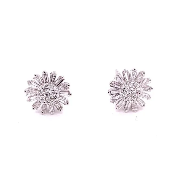 Diamond Studs in 18 Karat White Gold 2.48 Grams Tzfasman Jewelers Brooklyn, NY