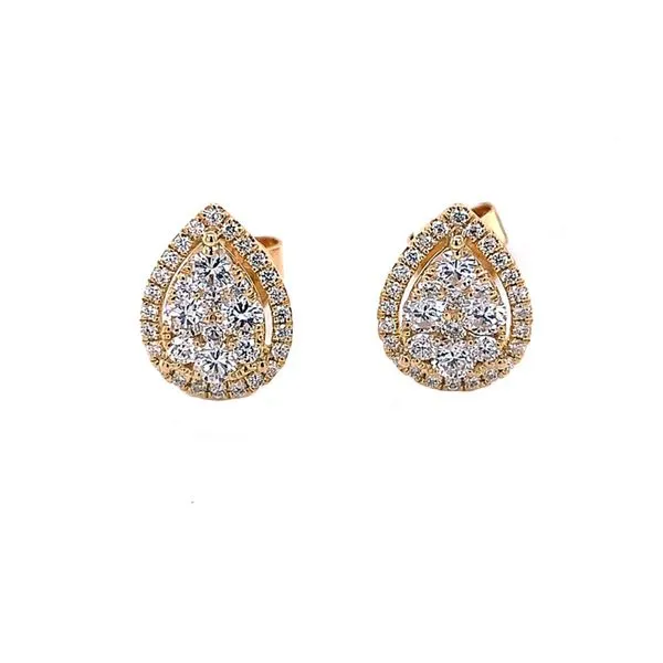 Diamond Studs in 18 Karat Yellow Gold 2.92 Grams Tzfasman Jewelers Brooklyn, NY
