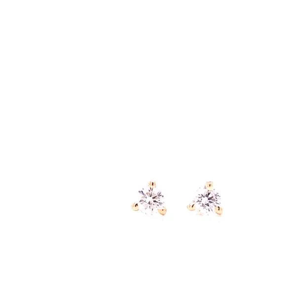 Diamond Studs in 14 Karat Yellow Gold 0.5 Grams Tzfasman Jewelers Brooklyn, NY