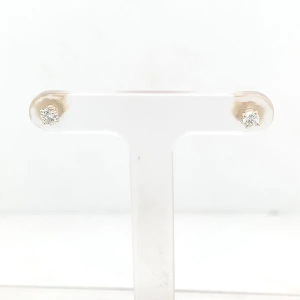 Diamond Studs in 14 Karat Yellow Gold 0.5 Grams Tzfasman Jewelers Brooklyn, NY