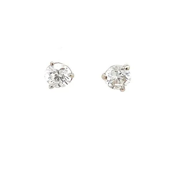 Diamond Studs in 14 Karat White Gold  0.54 Grams Tzfasman Jewelers Brooklyn, NY