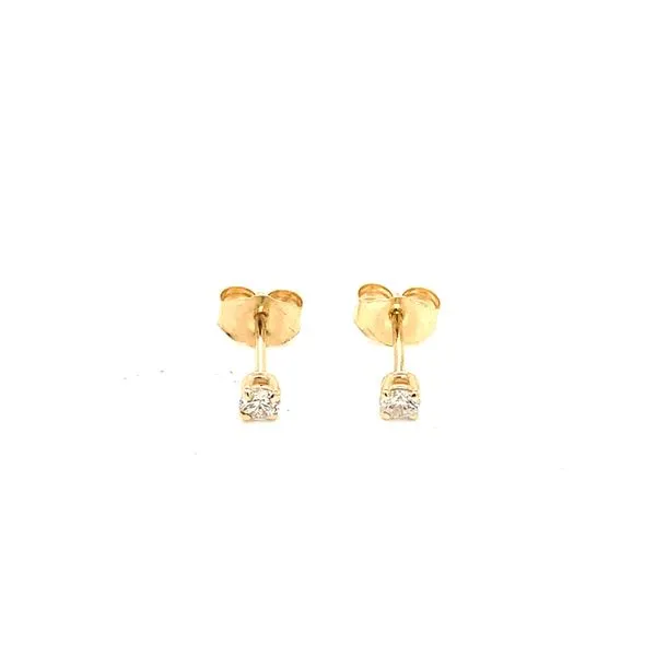 Diamond Studs in 14 Karat Yellow Gold Tzfasman Jewelers Brooklyn, NY