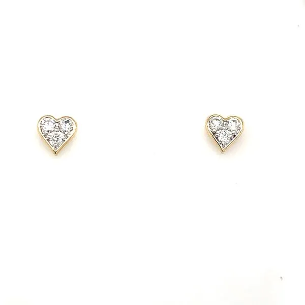 Diamond Studs in 14 Karat Yellow Gold 1.32 Grams Tzfasman Jewelers Brooklyn, NY