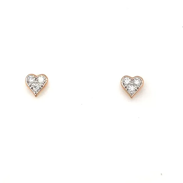 Diamond Studs in 14 Karat Rose Gold 1.23 Grams Tzfasman Jewelers Brooklyn, NY