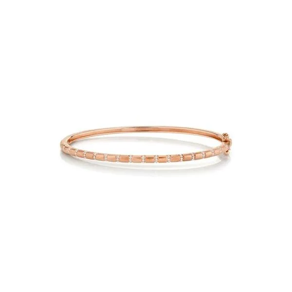 Diamond Bangles in 14 Karat Rose Gold Tzfasman Jewelers Brooklyn, NY