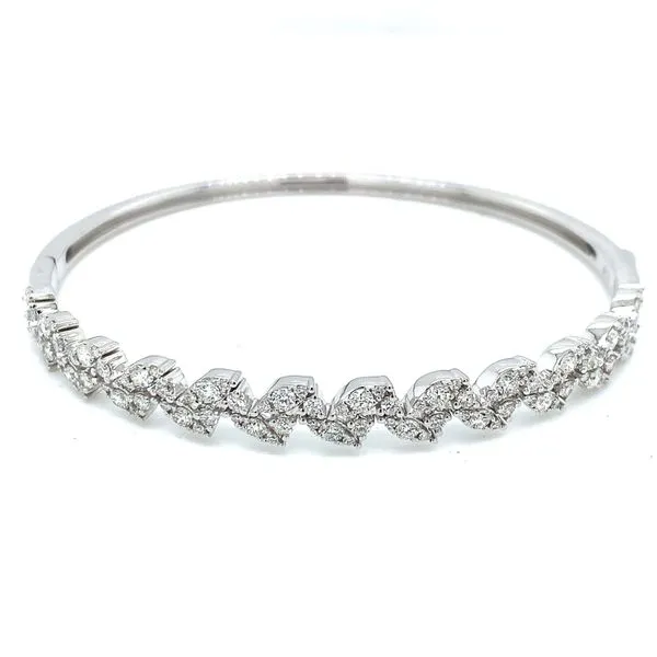 Diamond Bangles in 14 Karat White Gold Tzfasman Jewelers Brooklyn, NY