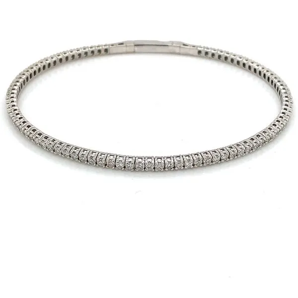 Diamond Bangles in 14 Karat White Gold Tzfasman Jewelers Brooklyn, NY