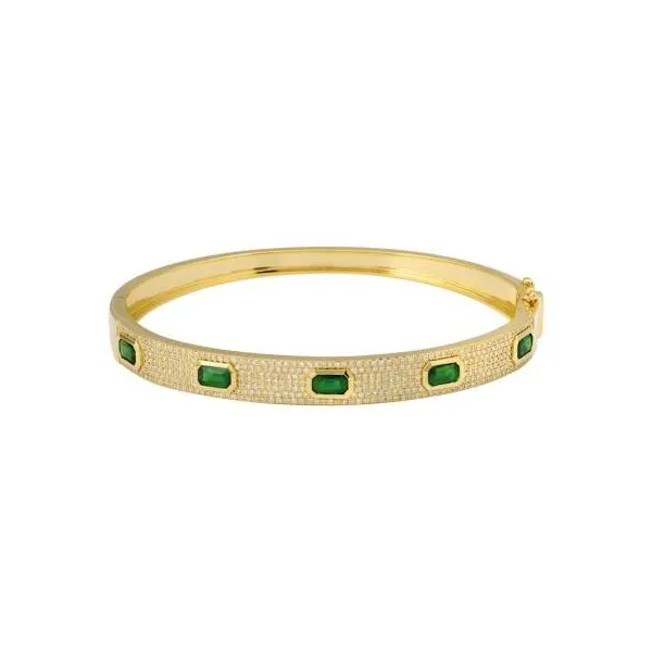 Diamond Bangles in 14 Karat Yellow Gold Tzfasman Jewelers Brooklyn, NY