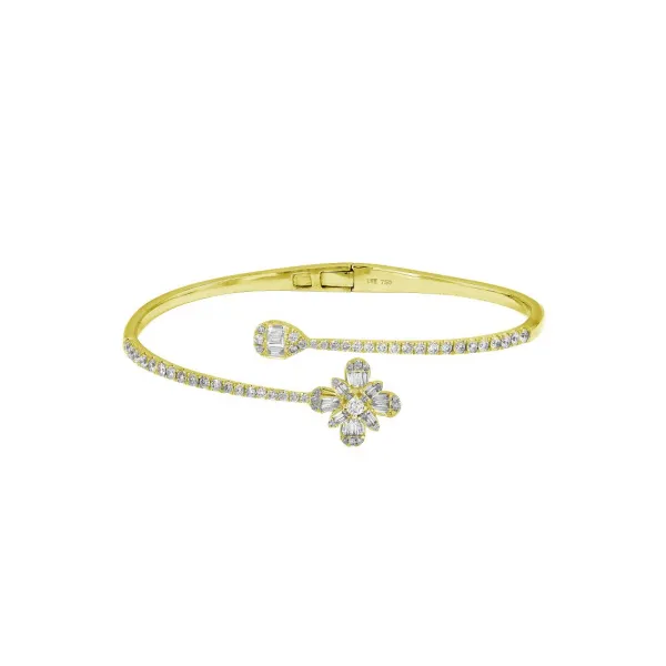 Diamond Bangles in 14 Karat Yellow Gold Tzfasman Jewelers Brooklyn, NY